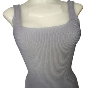 Dress Gray Ribbed Dress